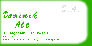 dominik alt business card